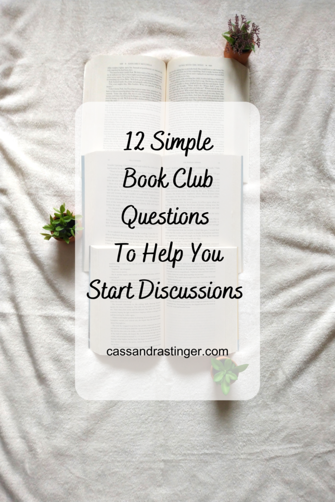 12 Simple Book Club Questions Pin
